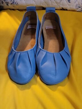 Camper *girl Right Style leather ballerina flats Slippers Size 38 Or Us 8